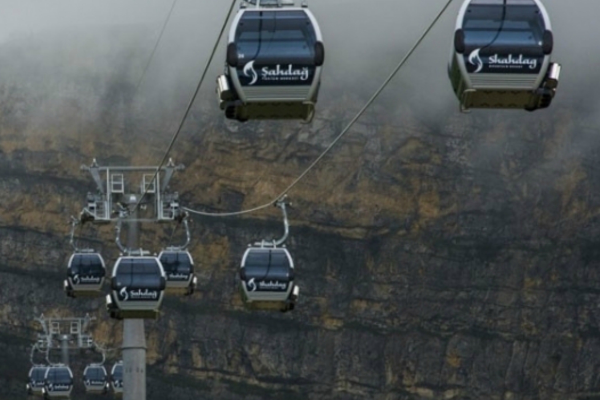 Shahdag Cable Car Mountain Lifting Climbing Gusar Azerbaijan tourism
